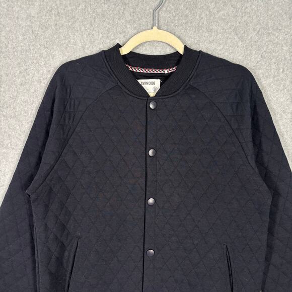 Sovereign Code Jacket Mens Medium Navy Princeton Quilted Bomber Varsity Jersey** - Picture 2 of 10
